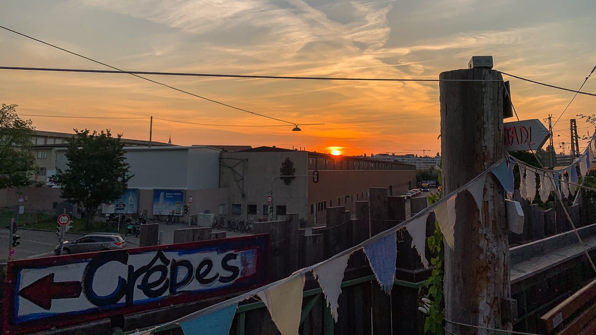 Sonnenuntergang anschauen auf der Alten Utting