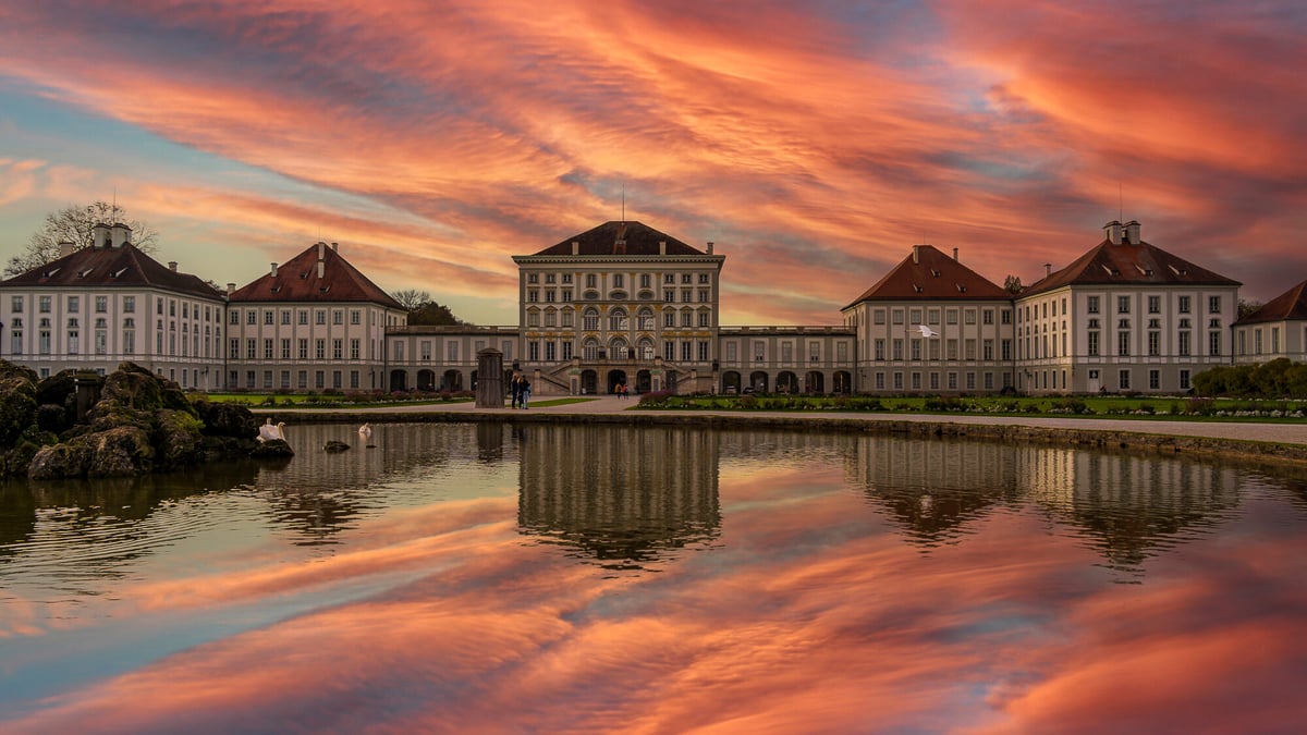 Sonnenuntergang anschauen auf Schloss Nymphenburg