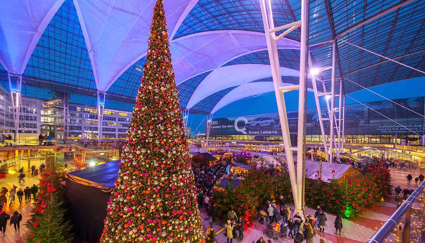 Wintermarkt: der Weihnachtsmarkt am Flughafen München