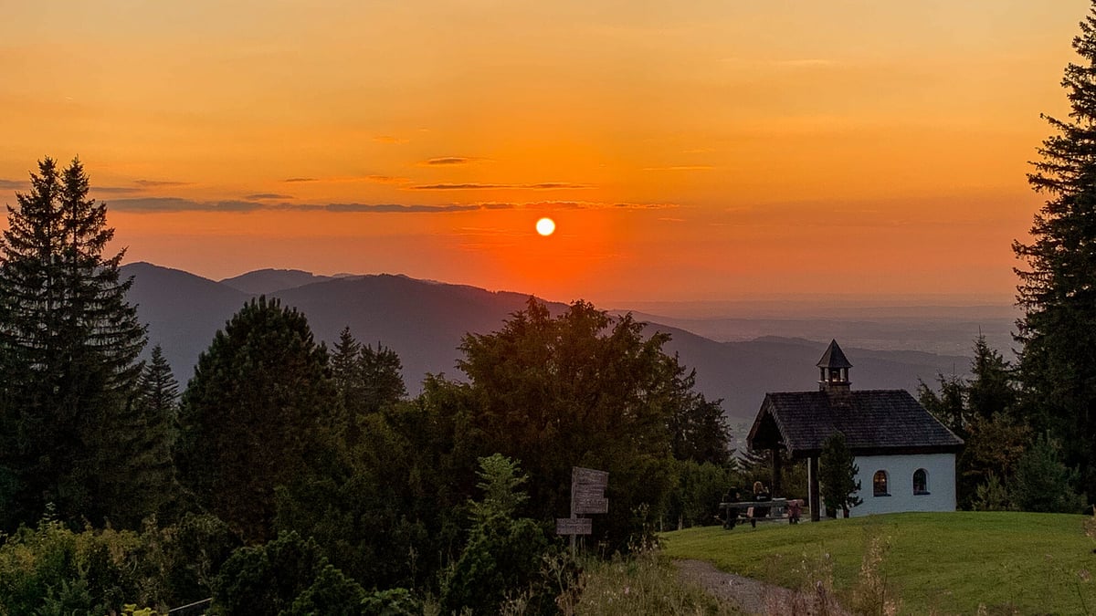 Sonnenuntergang anschauen auf der Neureuth