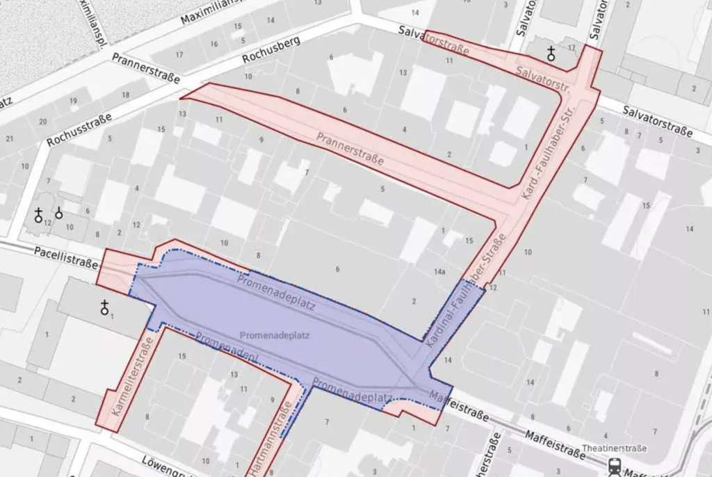 Münchner Sicherheitskonferenz: Sicherheitsbereich in der Innenstadt