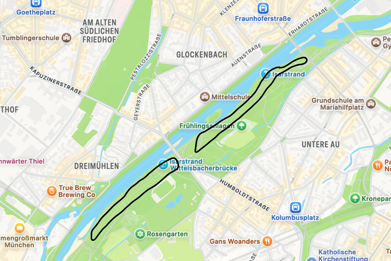 Langlaufen in München: Isarauaen