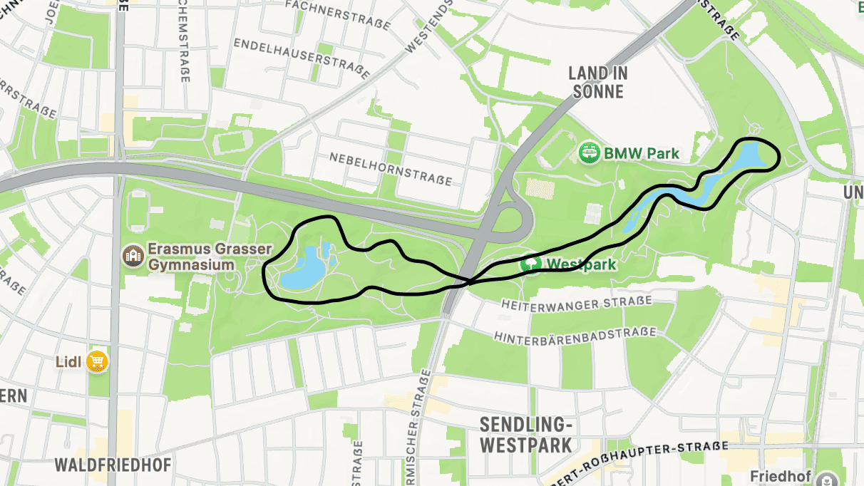 Langlaufen in München: Westpark / Sendling