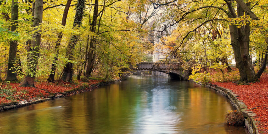 Der Schwabinger Bach in Schwabing