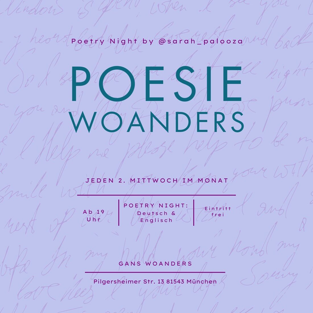 Poesie Woanders – die Poetry Night