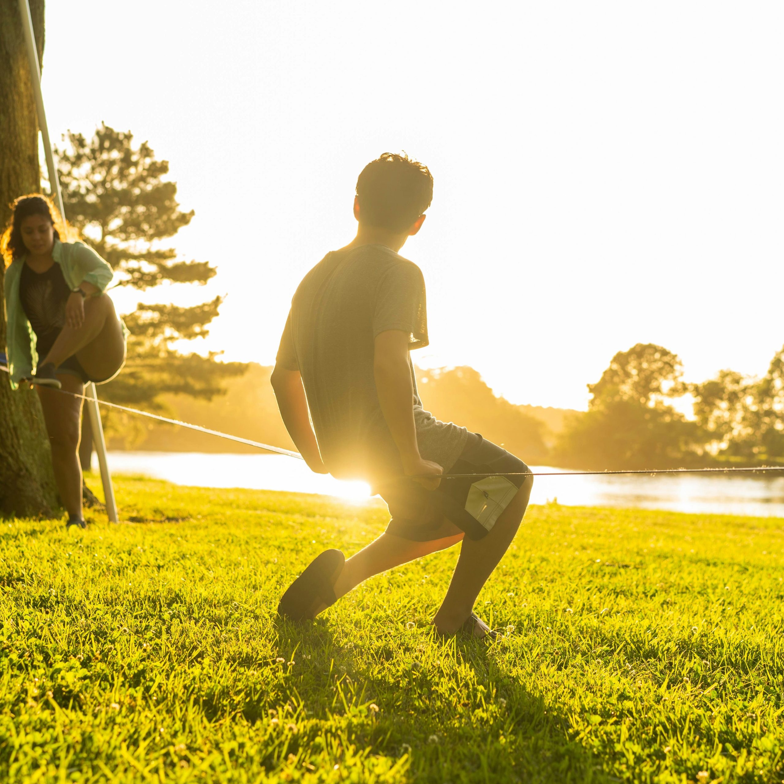 Freizeitsport München / Fit im Park / Hallensport München: Slackline